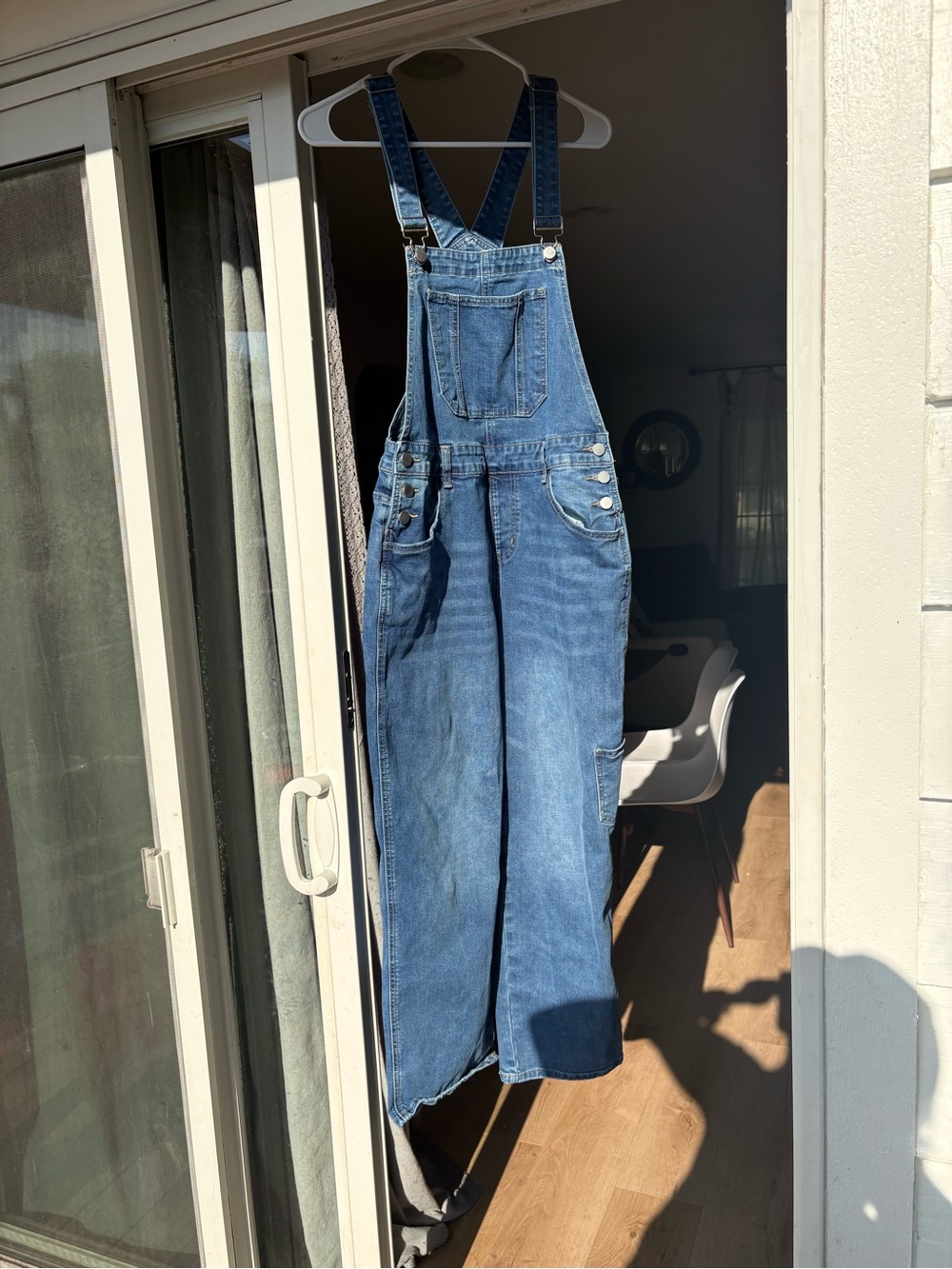 Classic cargo Blue Denim Women's Overalls Flamingals